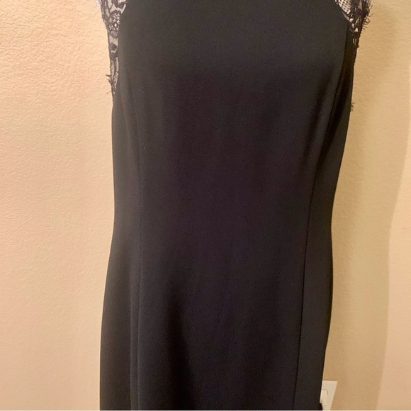 NWT Marc New York Dress Sz 10 Black Sleeveless Lace Trim Mini Andrew Marc - Picture 3 of 14